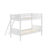 Littleton Twin Over Twin Bunk Bed White | Space-Saving, Modern Design