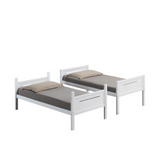 Littleton Twin Over Twin Bunk Bed White | Space-Saving, Modern Design