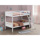 Littleton Twin Over Twin Bunk Bed White | Space-Saving, Modern Design