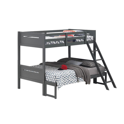 Littleton Twin Over Full Bunk Bed Grey - Space-saving, Modern Design