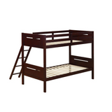 Littleton Twin Over Twin Bunk Bed Espresso - Space-Saving, Modern Design, Secure Guardrails