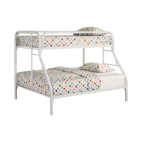 Morgan Twin Over Full Bunk Bed White - Stylish and Versatile Design