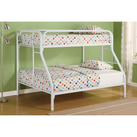 Morgan Twin Over Full Bunk Bed White - Stylish and Versatile Design