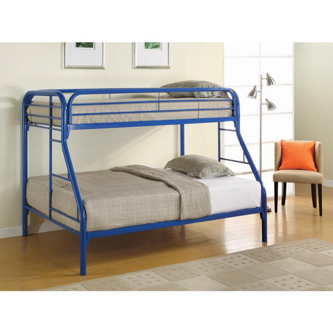 Morgan Twin Over Full Bunk Bed Blue - Sturdy Metal Frame, Vibrant Design