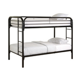 Morgan Twin Over Twin Bunk Bed Black - Sleek and Stylish | YourSite.com