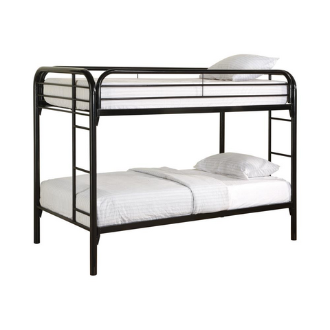 Morgan Twin Over Twin Bunk Bed Black - Sleek and Stylish | YourSite.com