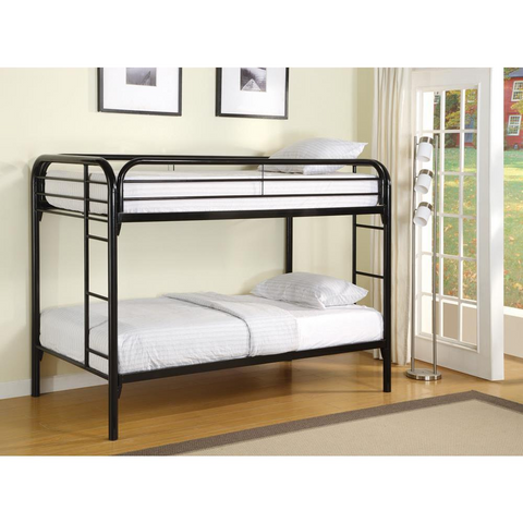 Morgan Twin Over Twin Bunk Bed Black - Sleek and Stylish | YourSite.com