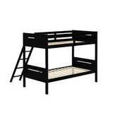 Littleton Twin Over Twin Bunk Bed Black - Modern Style, Space-Saving Design