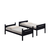 Littleton Twin Over Twin Bunk Bed Black - Modern Style, Space-Saving Design