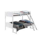 Arlo Twin Over Full Bunk Bed with Ladder White - Save Space with Style