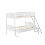 Arlo Twin Over Full Bunk Bed with Ladder White - Save Space with Style