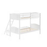 Arlo Twin Over Full Bunk Bed with Ladder White - Save Space with Style