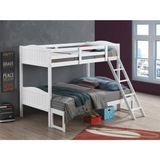 Arlo Twin Over Full Bunk Bed with Ladder White - Save Space with Style