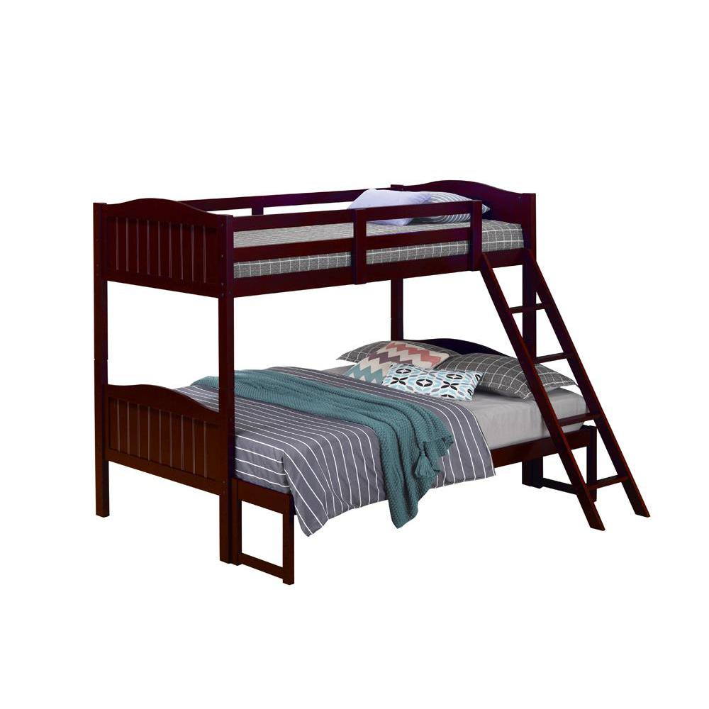 Arlo Twin Over Full Bunk Bed with Ladder Espresso