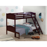 Arlo Twin Over Full Bunk Bed with Ladder Espresso