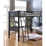 Meyers 2-piece Metal Twin Over Twin Bunk Bed Set - Black and Gunmetal