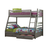 Ashton Twin Over Full Bunk 2-drawer Bed Grey - Stylish and Functional Bunk Bed