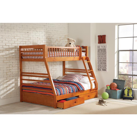 Ashton Twin Over Full 2-drawer Bunk Bed Honey - Exquisite Style and Function