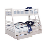 Ashton Twin Over Full 2-drawer Bunk Bed White - Solid Pine Construction