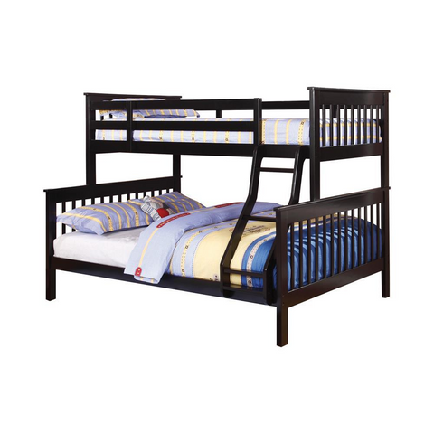 Chapman Twin Over Full Bunk Bed Black - Sleek, Multi-functional Design