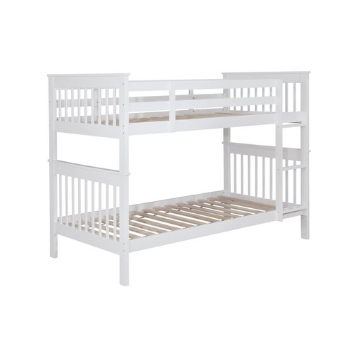 Chapman Twin Over Twin Bunk Bed White - Space-Saving, Sturdy, and Stylish