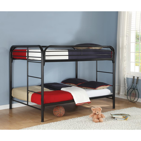 Morgan Full Over Full Bunk Bed Black - Stylish and Space-Saving