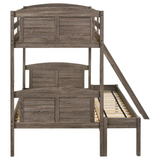 Flynn Twin Over Full Bunk Bed Weathered Brown - Rustic, Compact, and Versatile