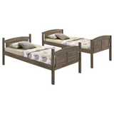 Flynn Twin Over Full Bunk Bed Weathered Brown - Rustic, Compact, and Versatile