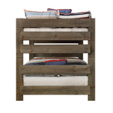 Wrangle Hill Full Over Full Bunk Bed Gun Smoke - Solid Pine Construction