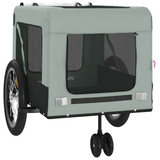 vidaXL Pet Bike Trailer - Gray and Black Oxford Fabric and Iron | Comfortable, Durable, and Safe