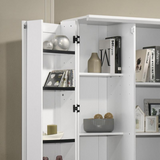 Lincoln White Storage Cabinet with Swing-Out Storage Door - Organize Your Space with Elegance