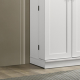 Lincoln White Storage Cabinet with Swing-Out Storage Door - Organize Your Space with Elegance