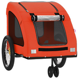 vidaXL Pet Bike Trailer Orange and Gray - Comfortable and Safe for Your Pet