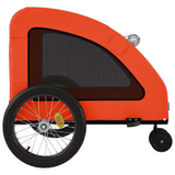 vidaXL Pet Bike Trailer Orange and Gray - Comfortable and Safe for Your Pet