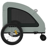 vidaXL Pet Bike Trailer Gray Oxford Fabric and Iron