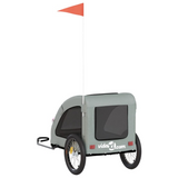 Shop vidaXL Pet Bike Trailer Gray Oxford Fabric and Iron - Best Price Now