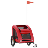 vidaXL Pet Bike Trailer Red Oxford Fabric and Iron