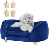 VEVOR Pet Sofa Dog Couch for Medium-Sized Dogs and Cats - Velvet Fabric, Stylish Design