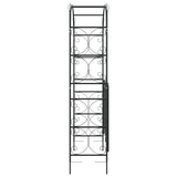 vidaXL Garden Arch with Gate Black 42.5"x17.7"x92.5" Steel