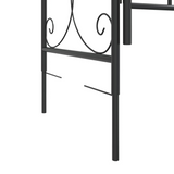 vidaXL Garden Arch with Gate Black 42.5"x17.7"x92.5" Steel