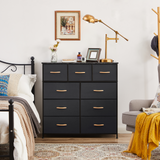 39" Black Standard Accent Cabinet With Nine Drawers - WhatYouNeedSales