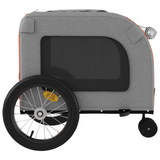 vidaXL Pet Bike Trailer Orange and Gray Oxford Fabric and Iron