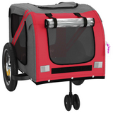 vidaXL Pet Bike Trailer Red and Black Oxford Fabric and Iron