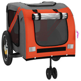 vidaXL Pet Bike Trailer Orange and Black Oxford Fabric and Iron - Comfortable and Convenient