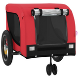 vidaXL Pet Bike Trailer Red and Black Oxford Fabric and Iron