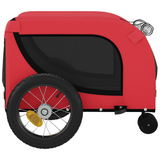 vidaXL Pet Bike Trailer Red and Black Oxford Fabric and Iron