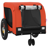 vidaXL Pet Bike Trailer Orange and Black - Sturdy and Comfortable