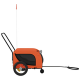 vidaXL Pet Bike Trailer Orange and Black - Sturdy and Comfortable