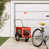 vidaXL Pet Bike Trailer Orange and Black - Comfortable and Convenient