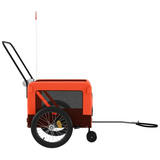 vidaXL Pet Bike Trailer Orange and Black - Comfortable and Convenient